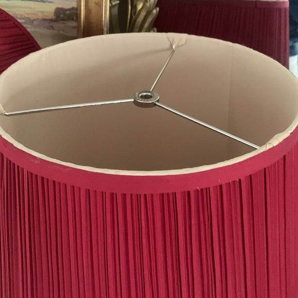 Set of 2 Elegant Pleated Lampshade Urbanest Mushroom Pleated Maroon traditional - Picture 10 of 14